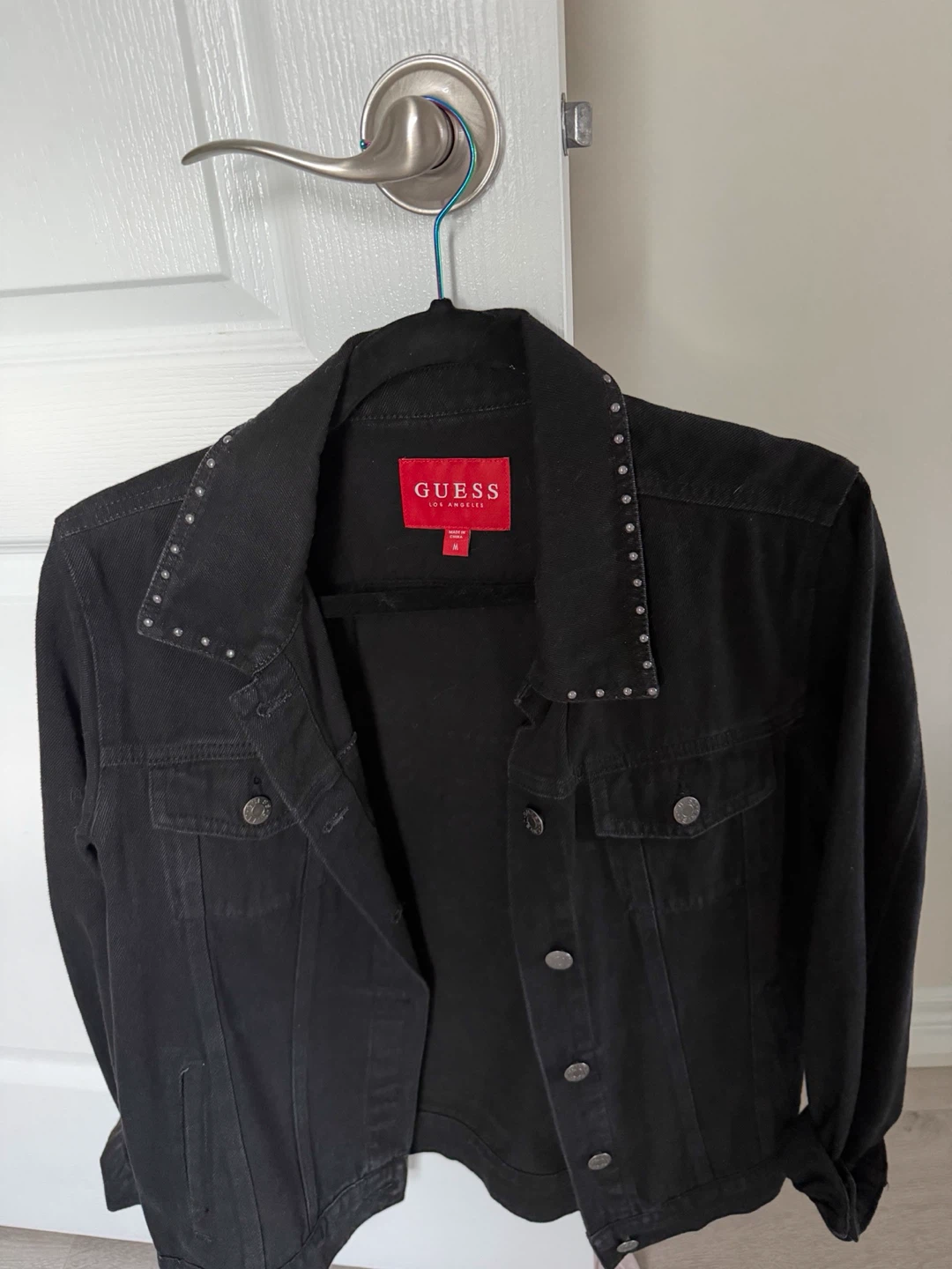 Guess Los Angeles black denim jacket medium