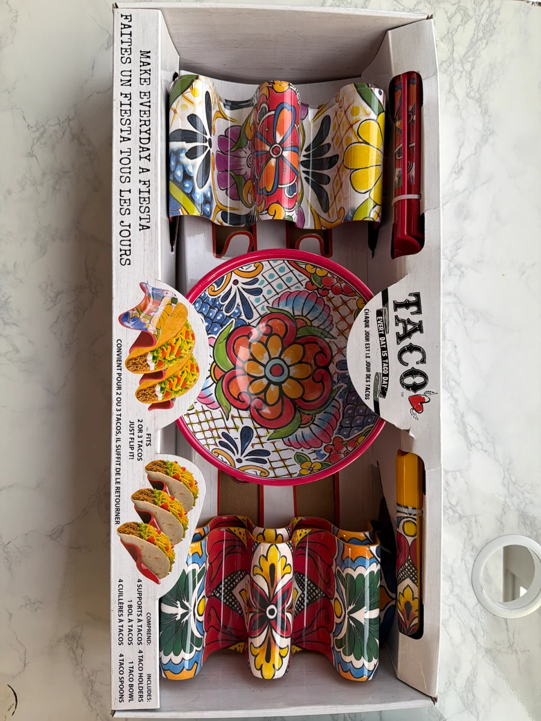 Taco Fiesta Set with Taco Holders and Spoons