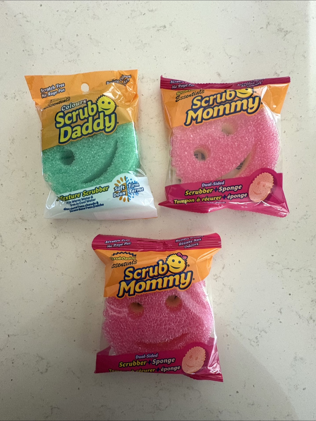 Scrub Daddy and Scrub Mommy sponges set of 3