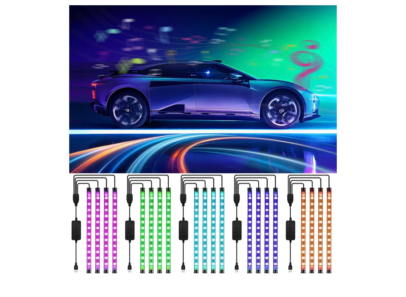 Interior Car Lights,Car Interior LED Lights,Ambient Lighting car - photo 5