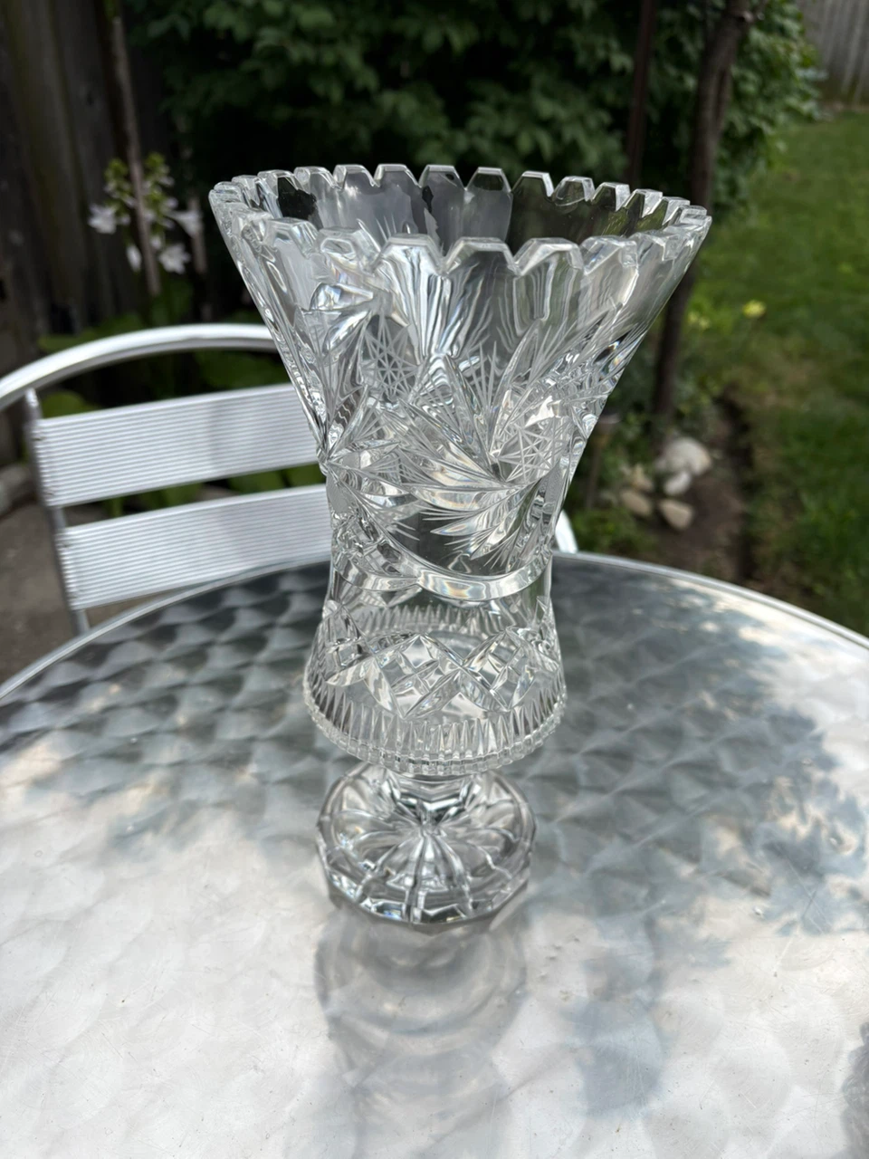 Crystal Cut Glass Vase