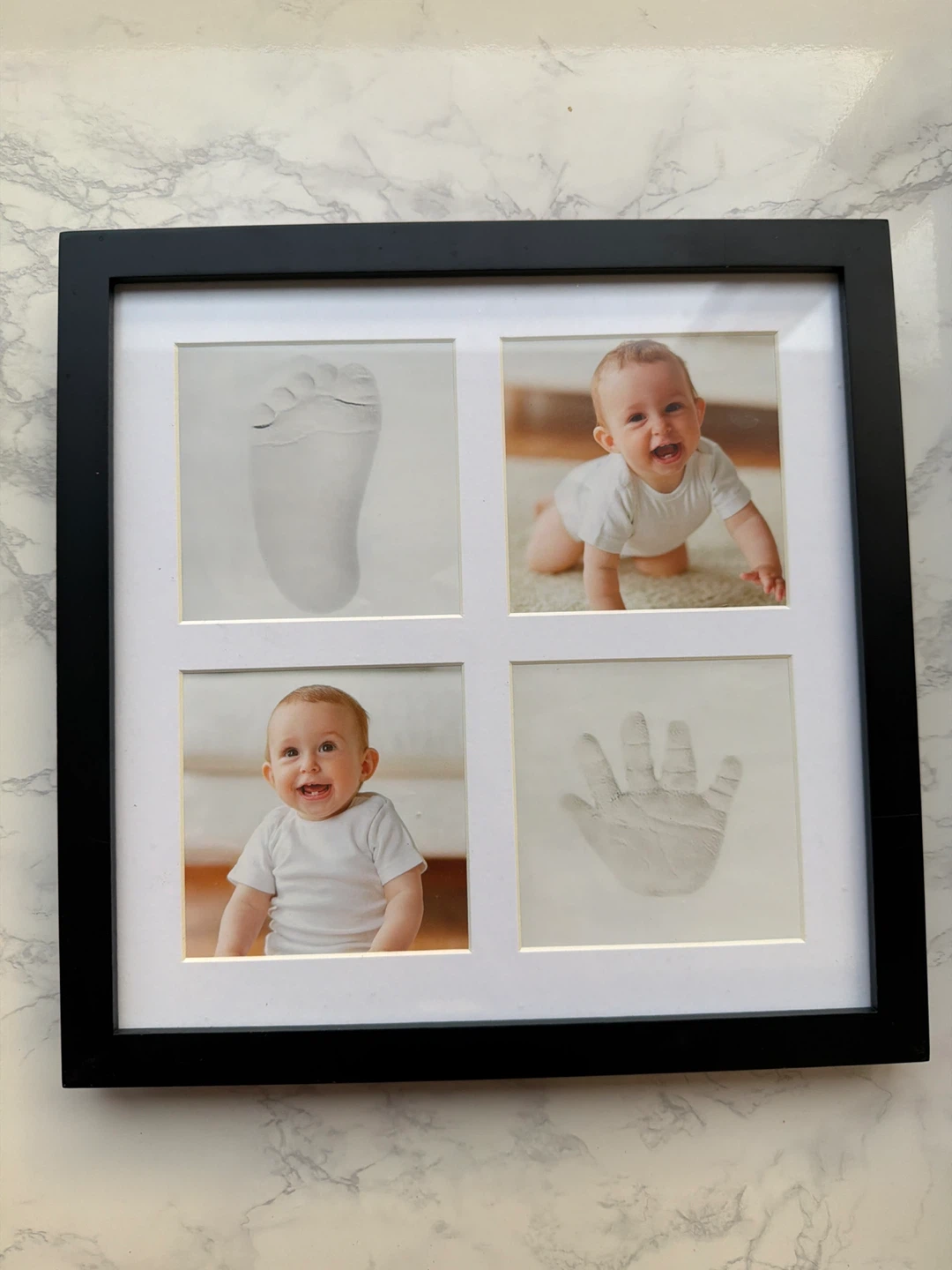 Baby Handprint and Footprint Photo Frame