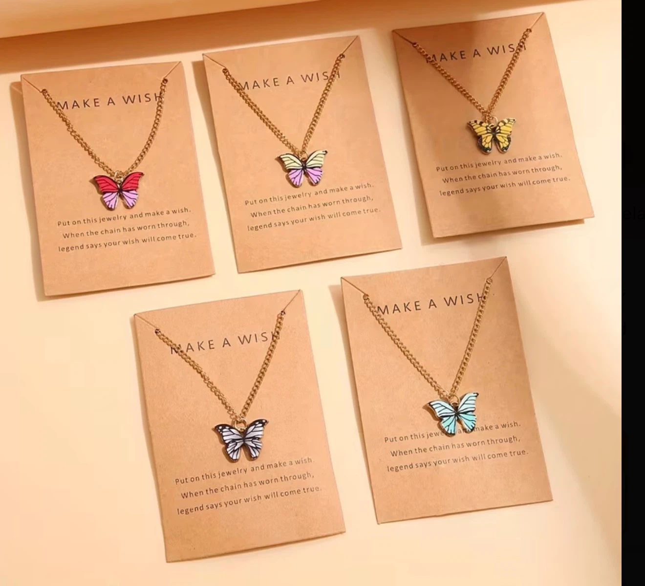 Brand new Make A Wish Butterfly Necklace