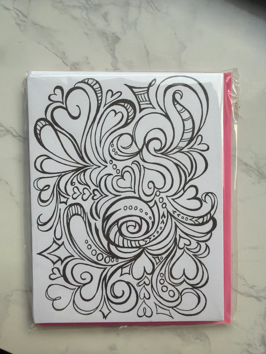 Blank Greeting Card with Mandala Design