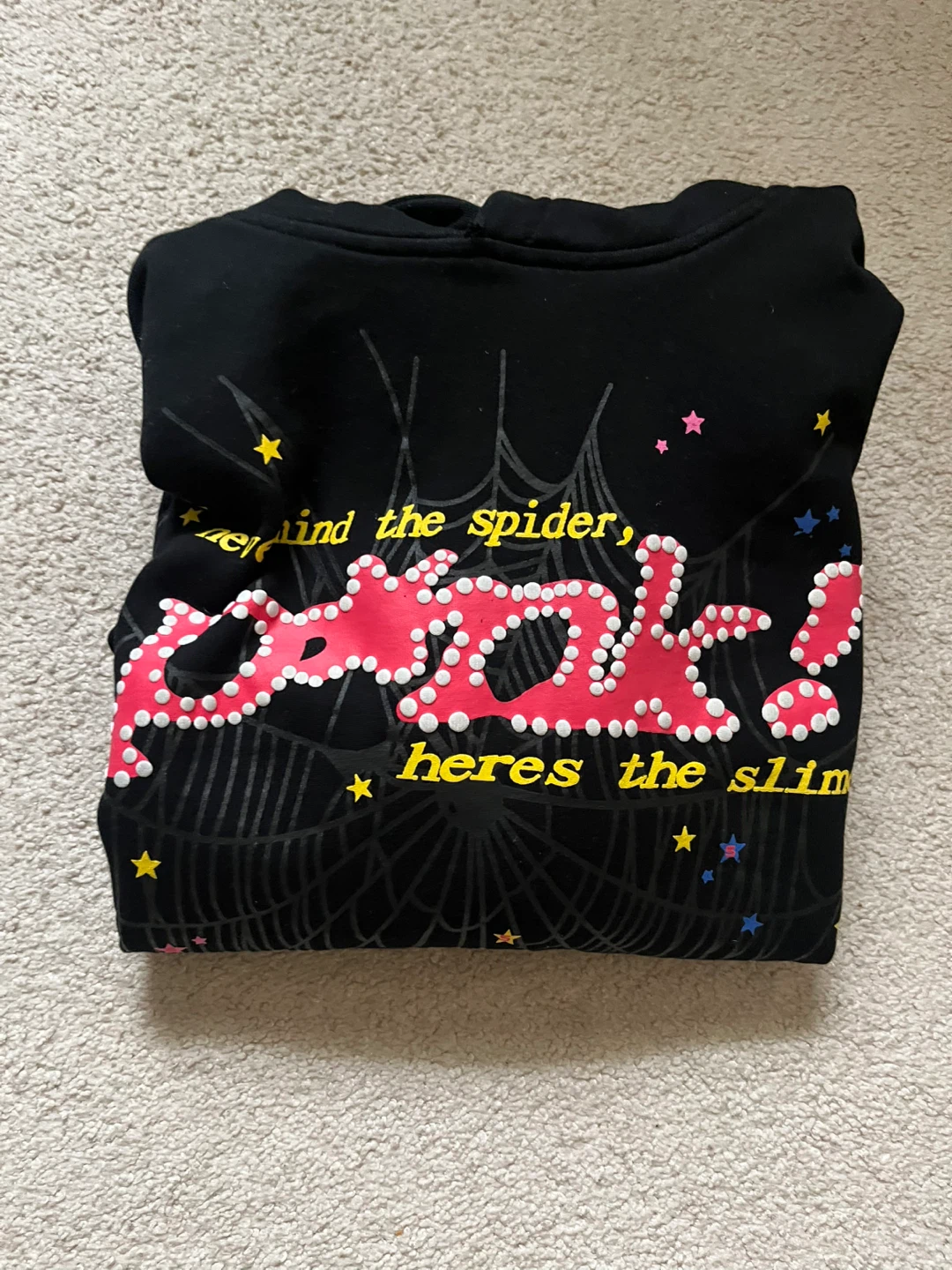 Black and pink spider punk hoodie - photo 2