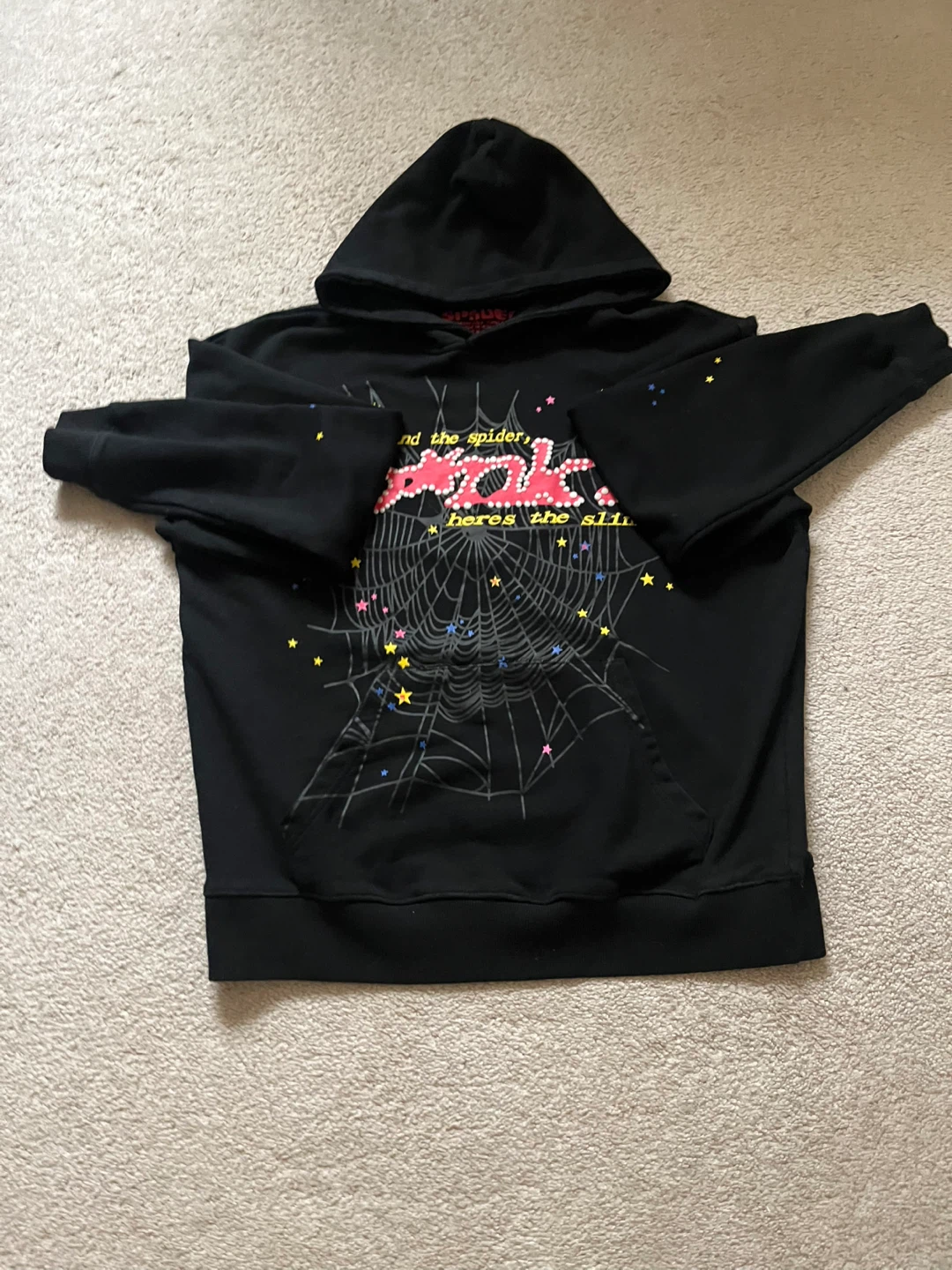 Black and pink spider punk hoodie - photo 3