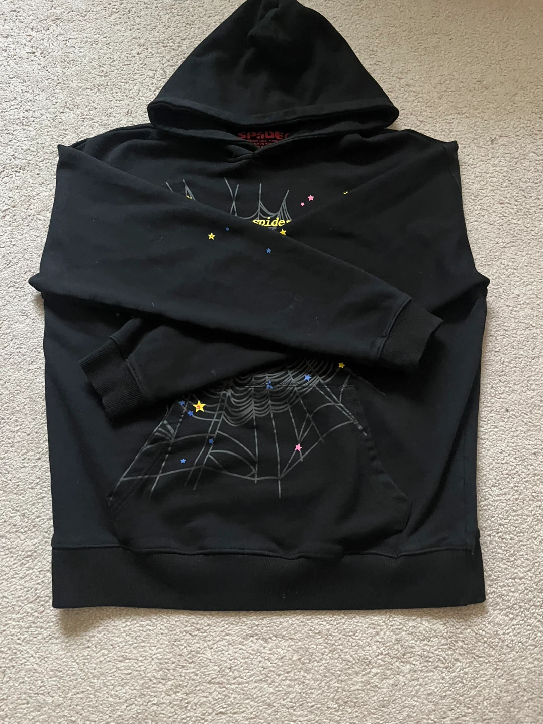 Black and pink spider punk hoodie - photo 4