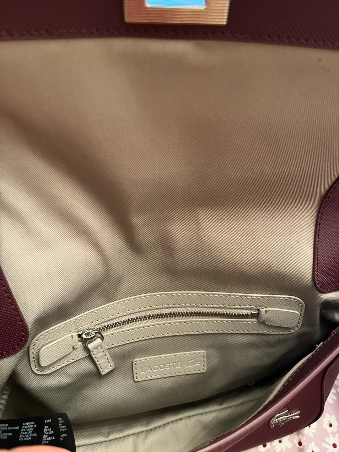 Lacoste Burgundy Crossbody Bag - photo 3