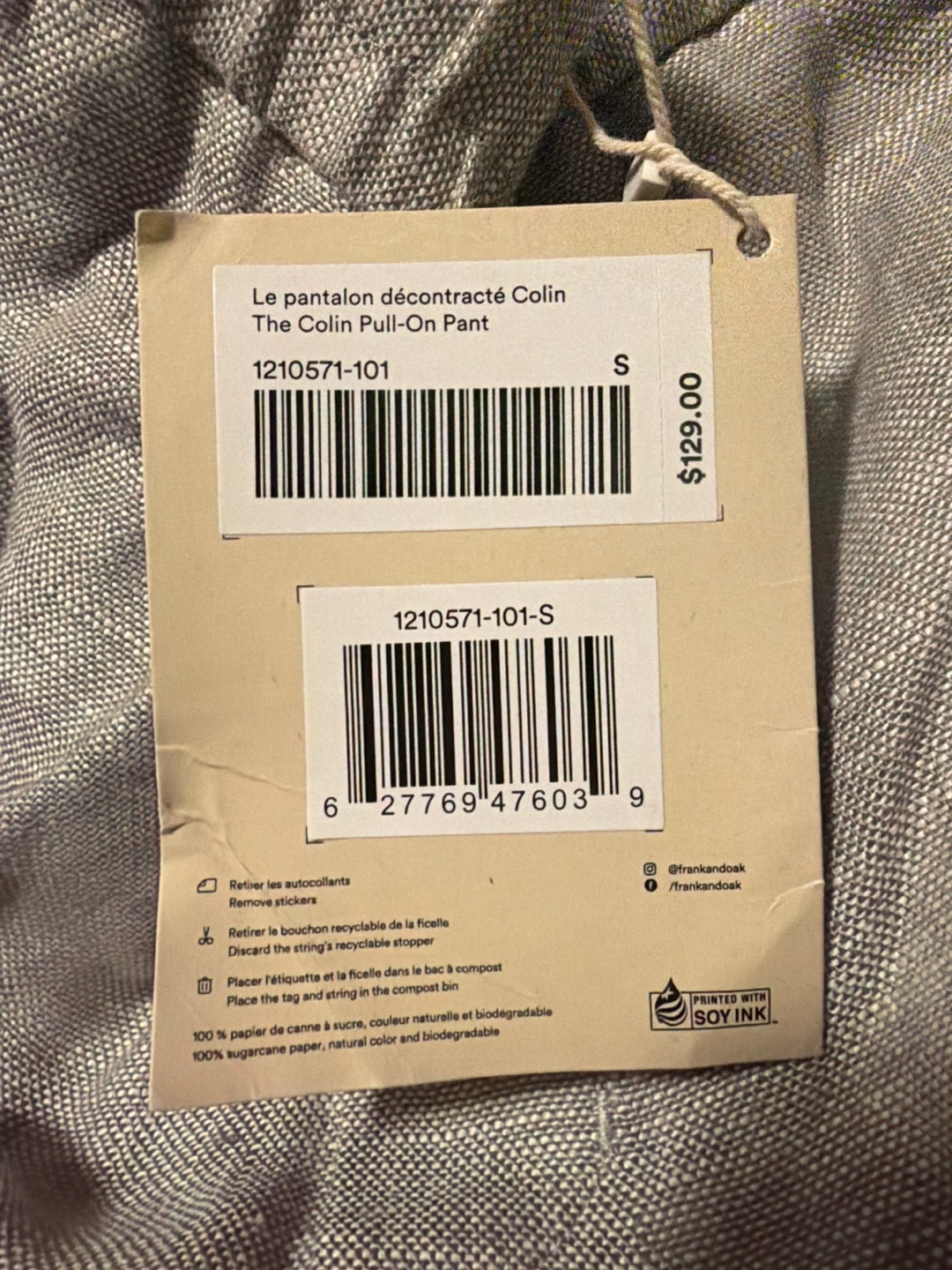 Frank and Oak Grey Linen Pants - photo 2