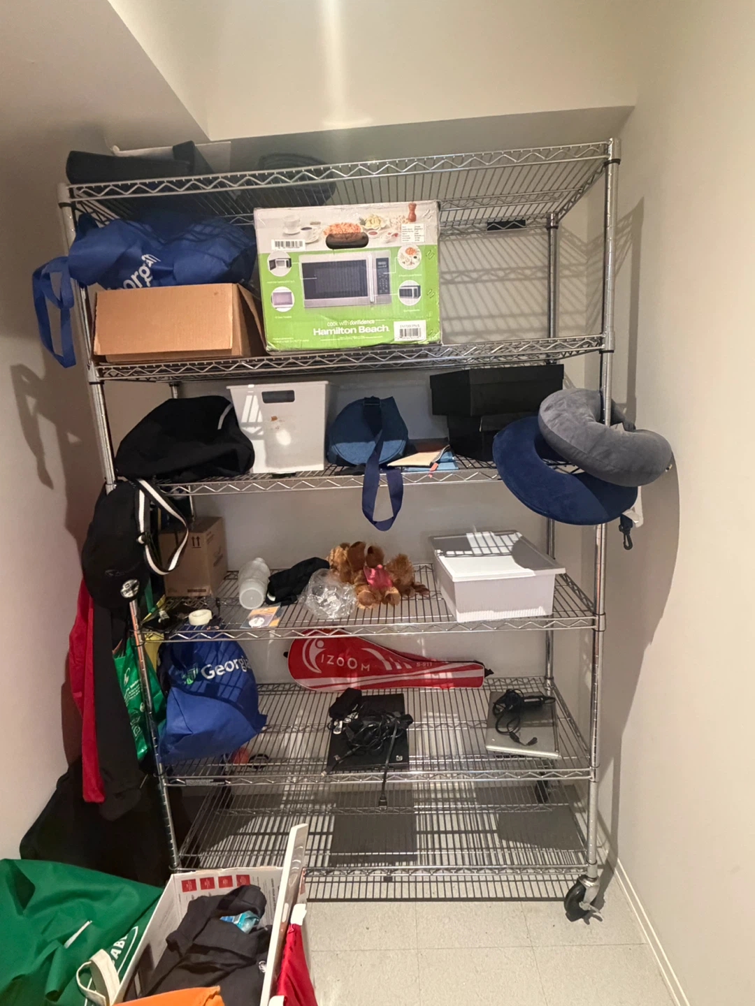 Heavy-Duty Steel Wire Shelving Unit on Wheels - photo 2