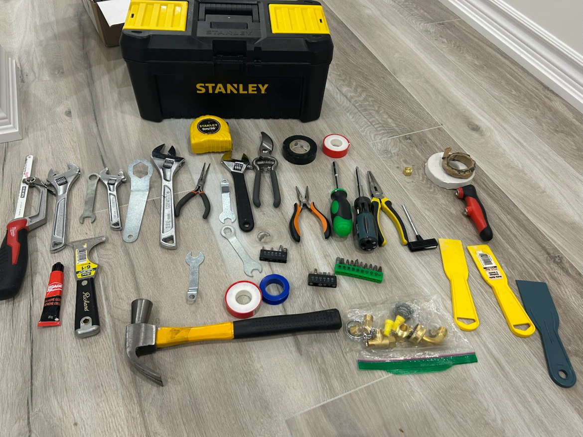 Stanley Toolbox with Assorted Hand Tools
