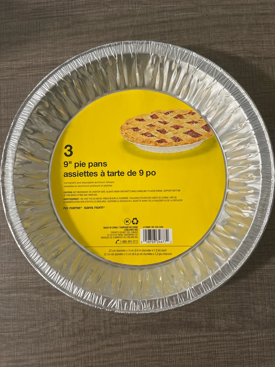 3 9inch pie pans