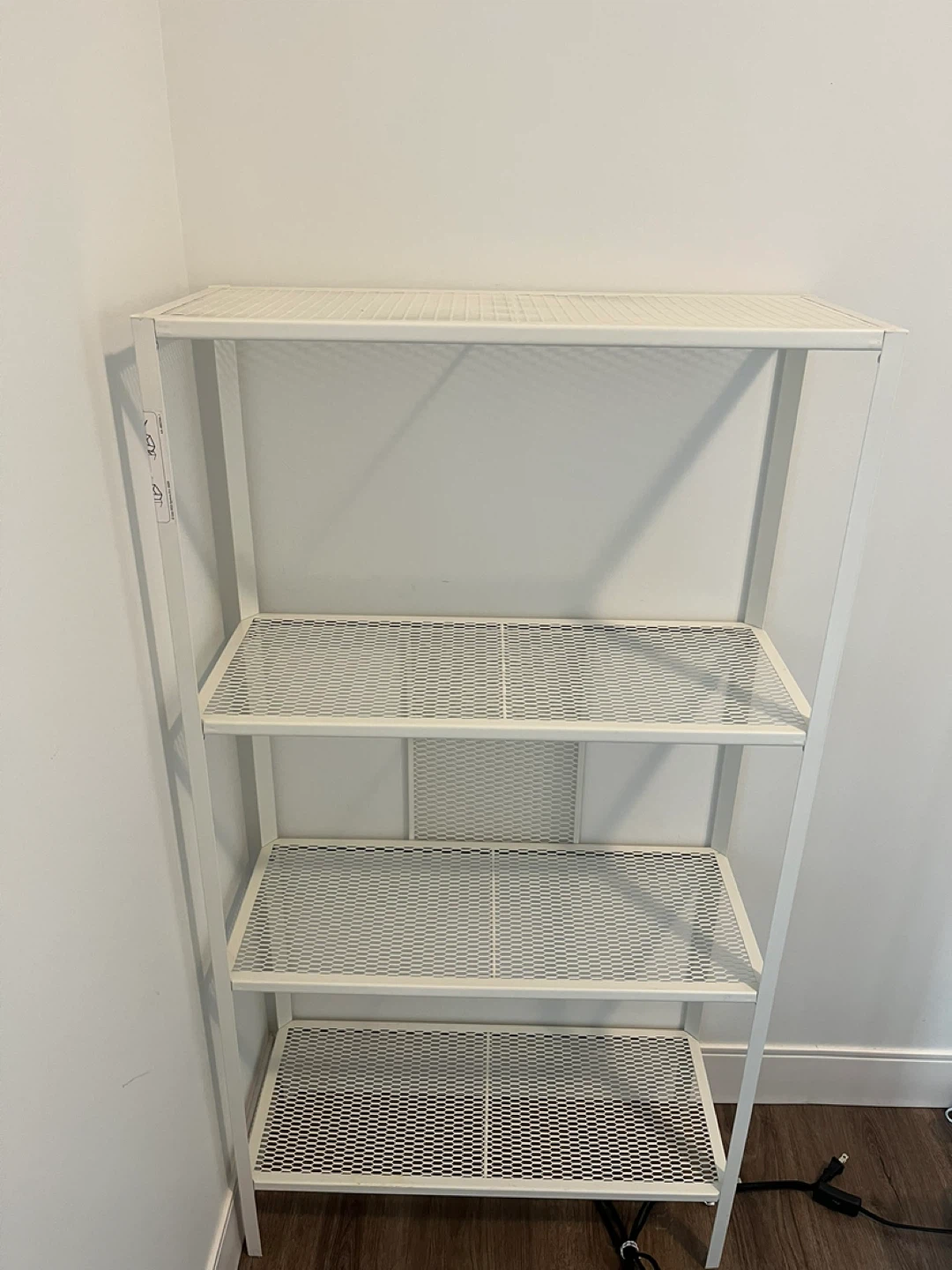 IKEA BAGGEBO White Metal Shelf Unit