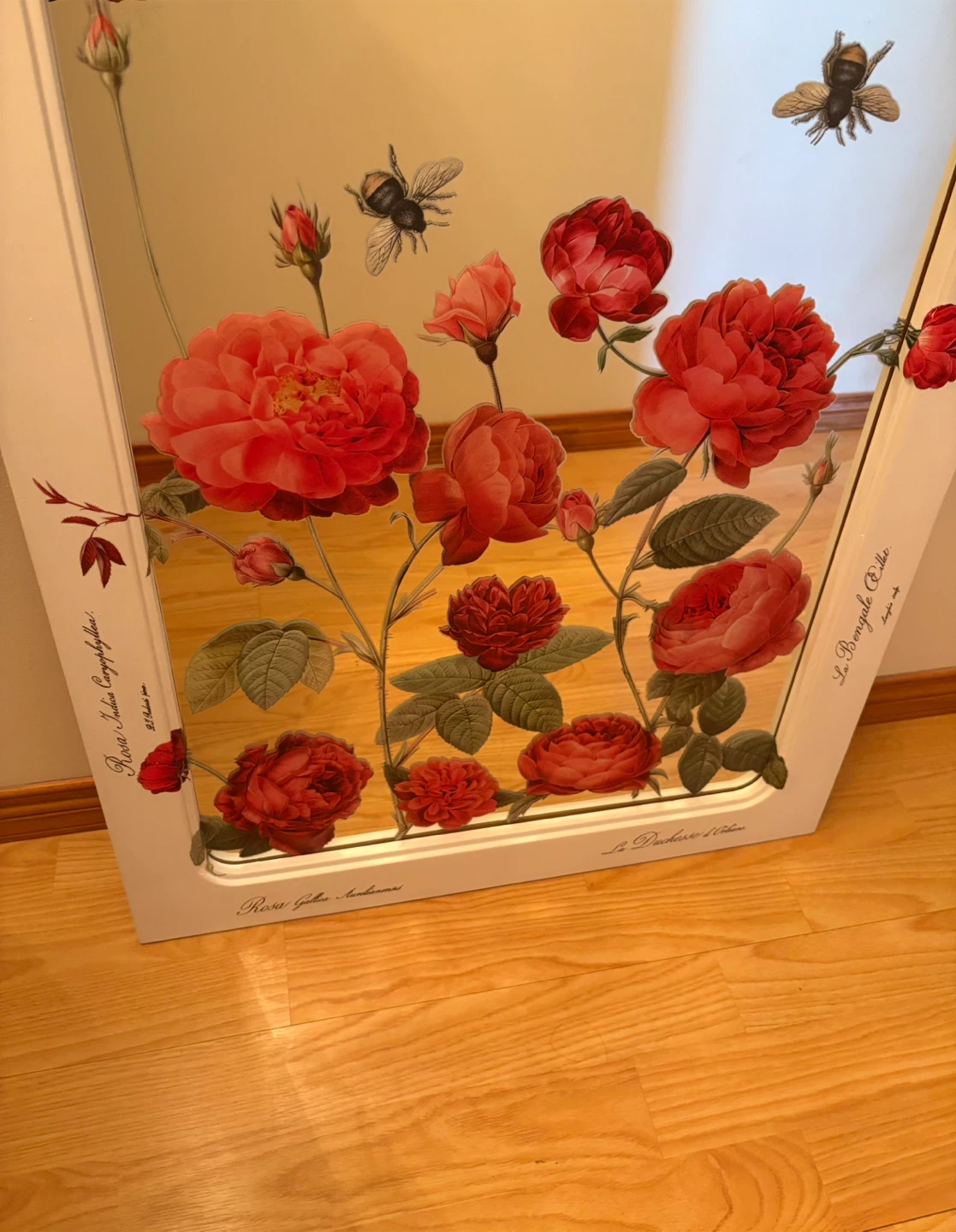 Decorative Wall Mirror with Roses and Bees - photo 2