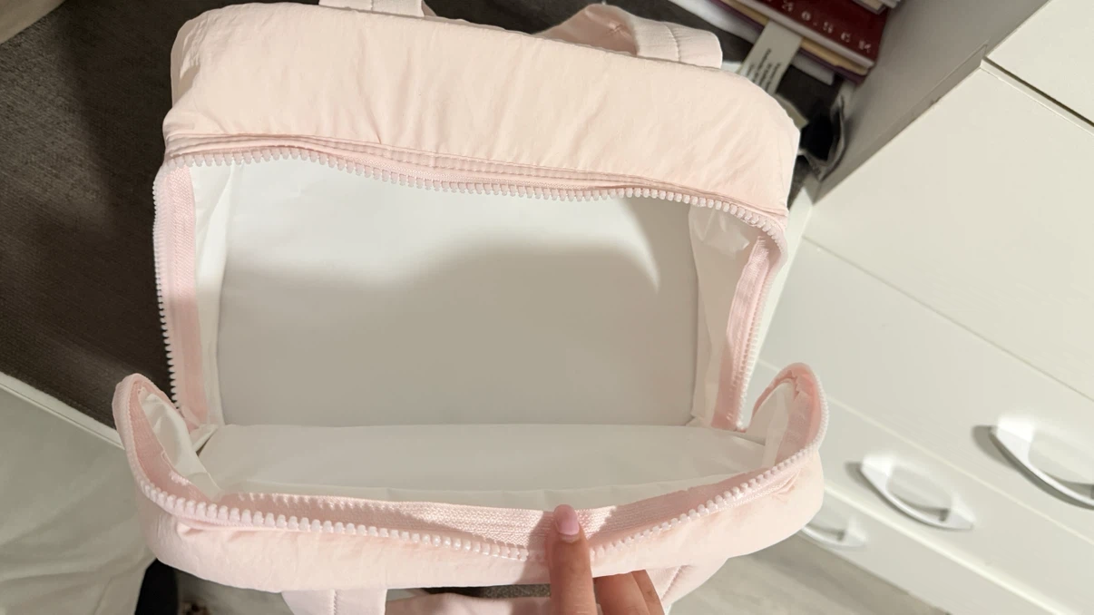 Frische light pink quilted travel lunch bag - photo 2