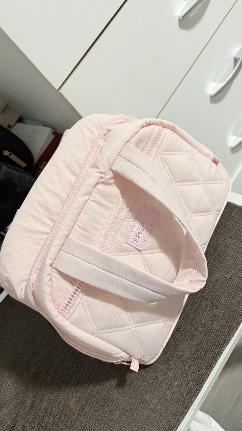Frische light pink quilted travel lunch bag - photo 3