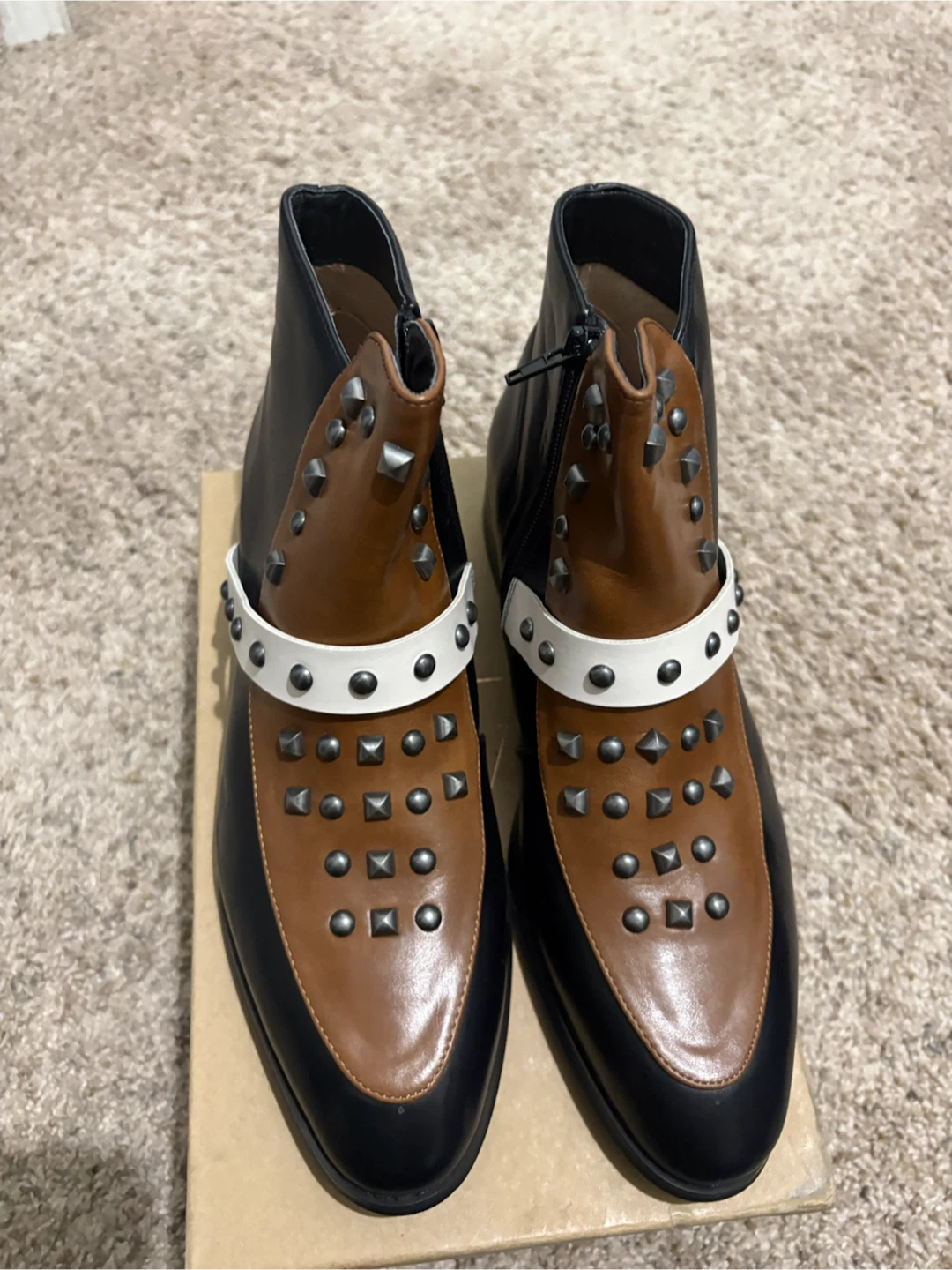 Vanessa Wu Studded Ankle Boots Size 41