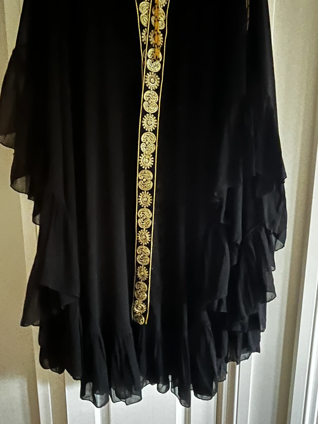 Black Abaya with Gold Embellishment - photo 3
