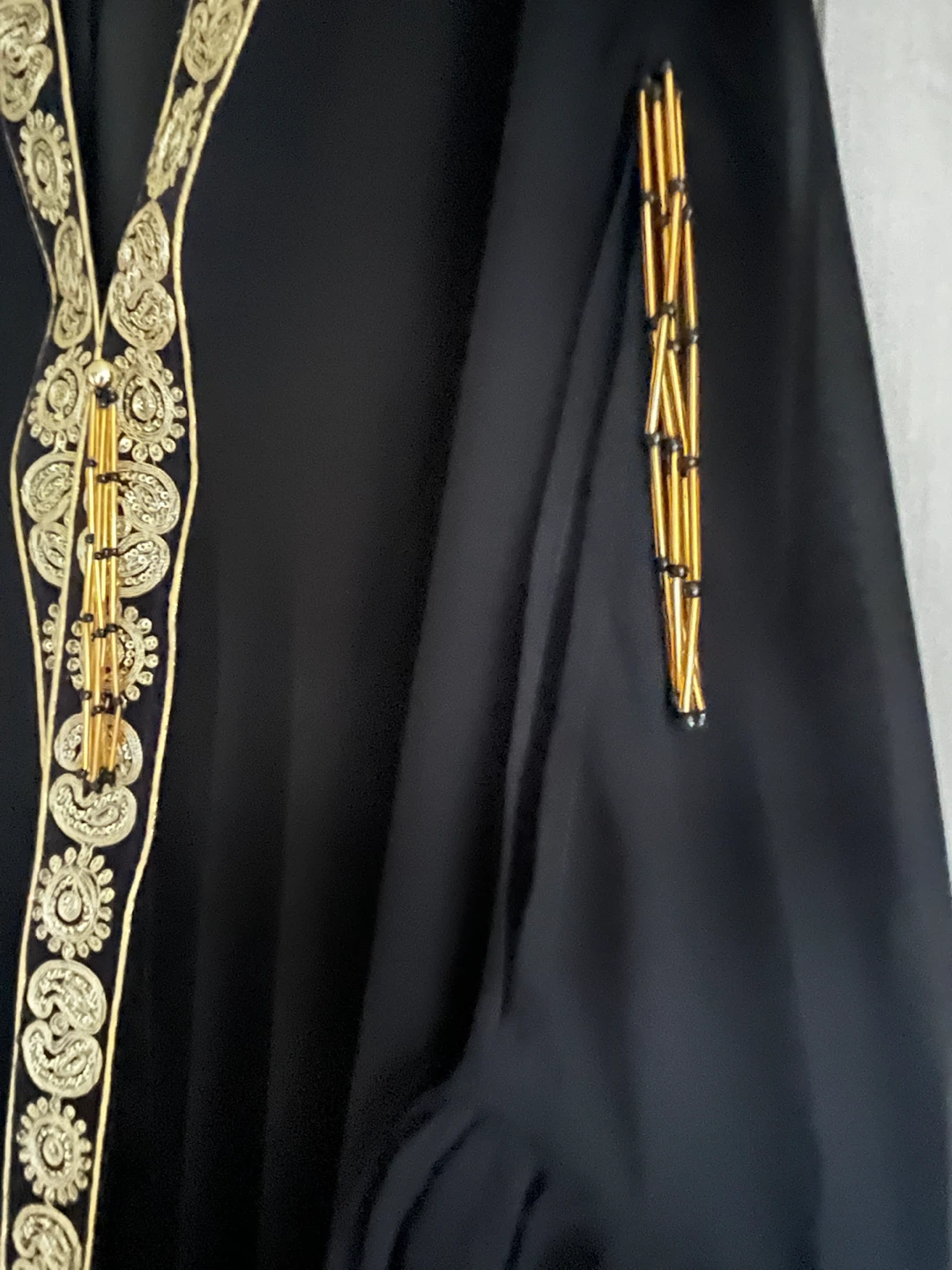 Black Abaya with Gold Embellishment - photo 4