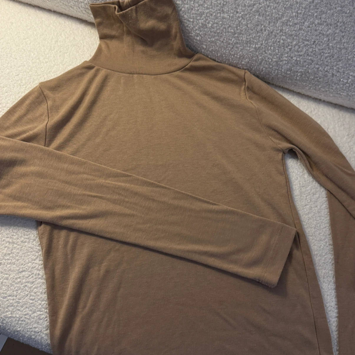Fleece long sleeve beige shirt S