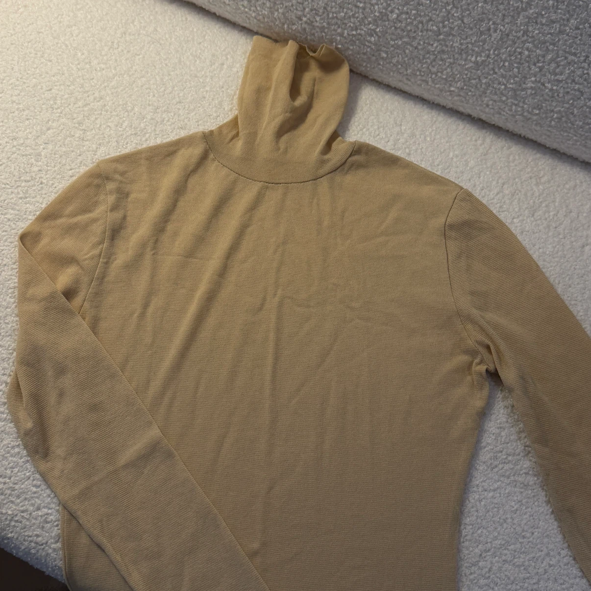 See through beige shirt S