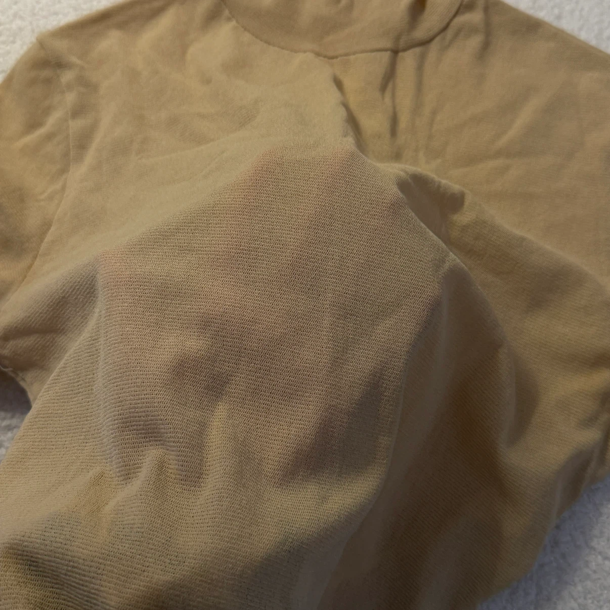 See through beige shirt S - photo 2