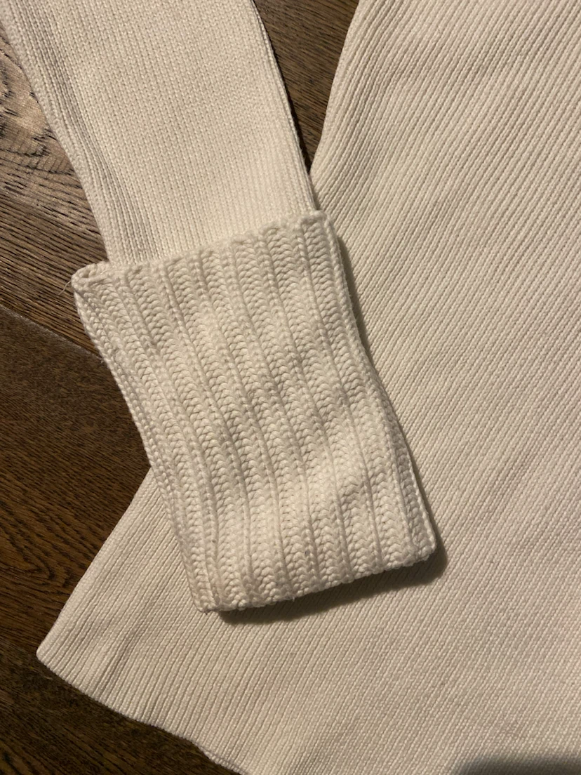 EUC: Vintage Y2K JACOB Cream Ribbed 1/4-Zip Cuffed Sweater XS - photo 2