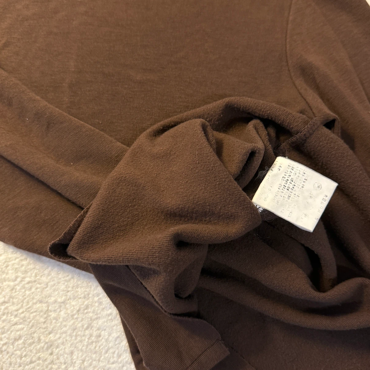 Brown fleece turtleneck shirt S - photo 2