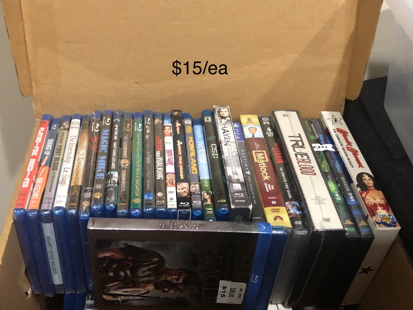 Bluray and DVD TV Shows, and lots of sealed movies!