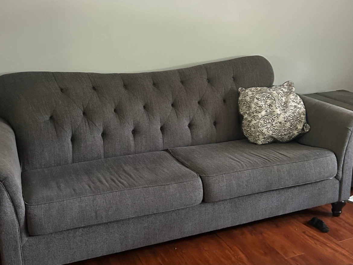 Grey Tufted Sofa