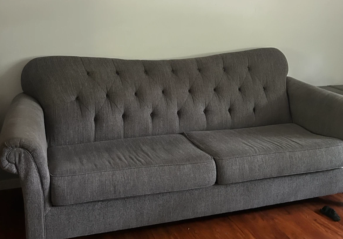 Grey Tufted Sofa - photo 2