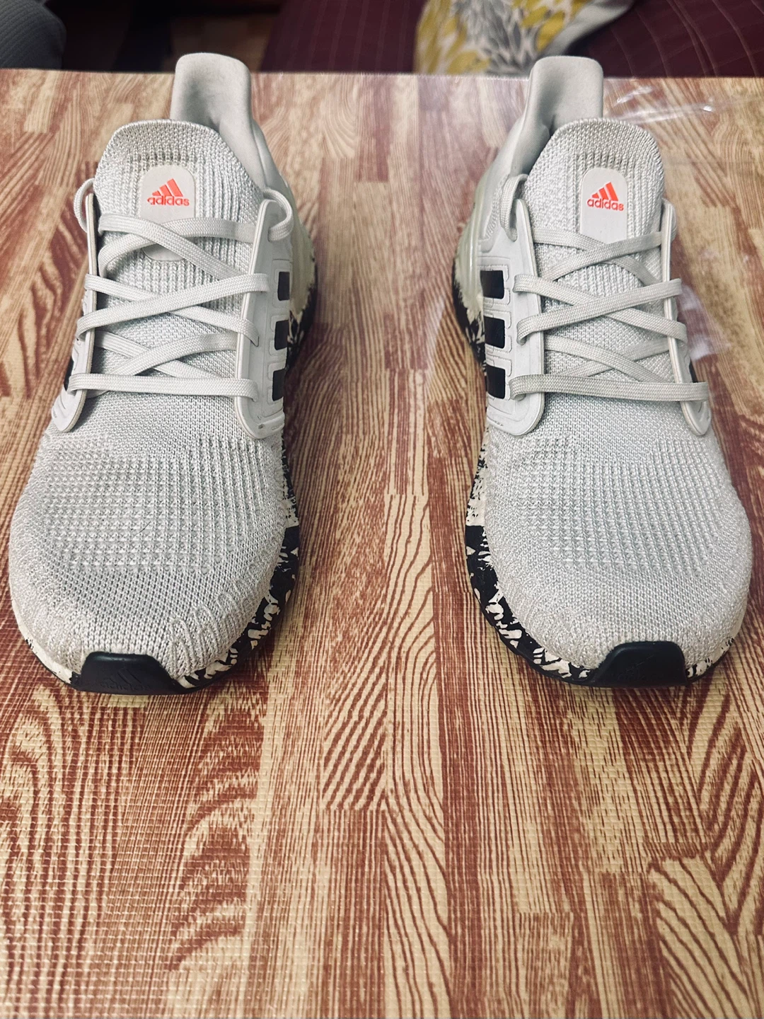 Adidas Ultraboost 20 Running Shoes - White/Black - Size 10