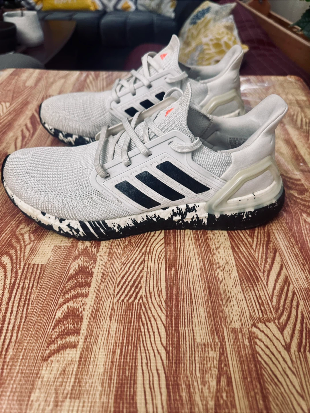 Adidas Ultraboost 20 Running Shoes - White/Black - Size 10 - photo 5