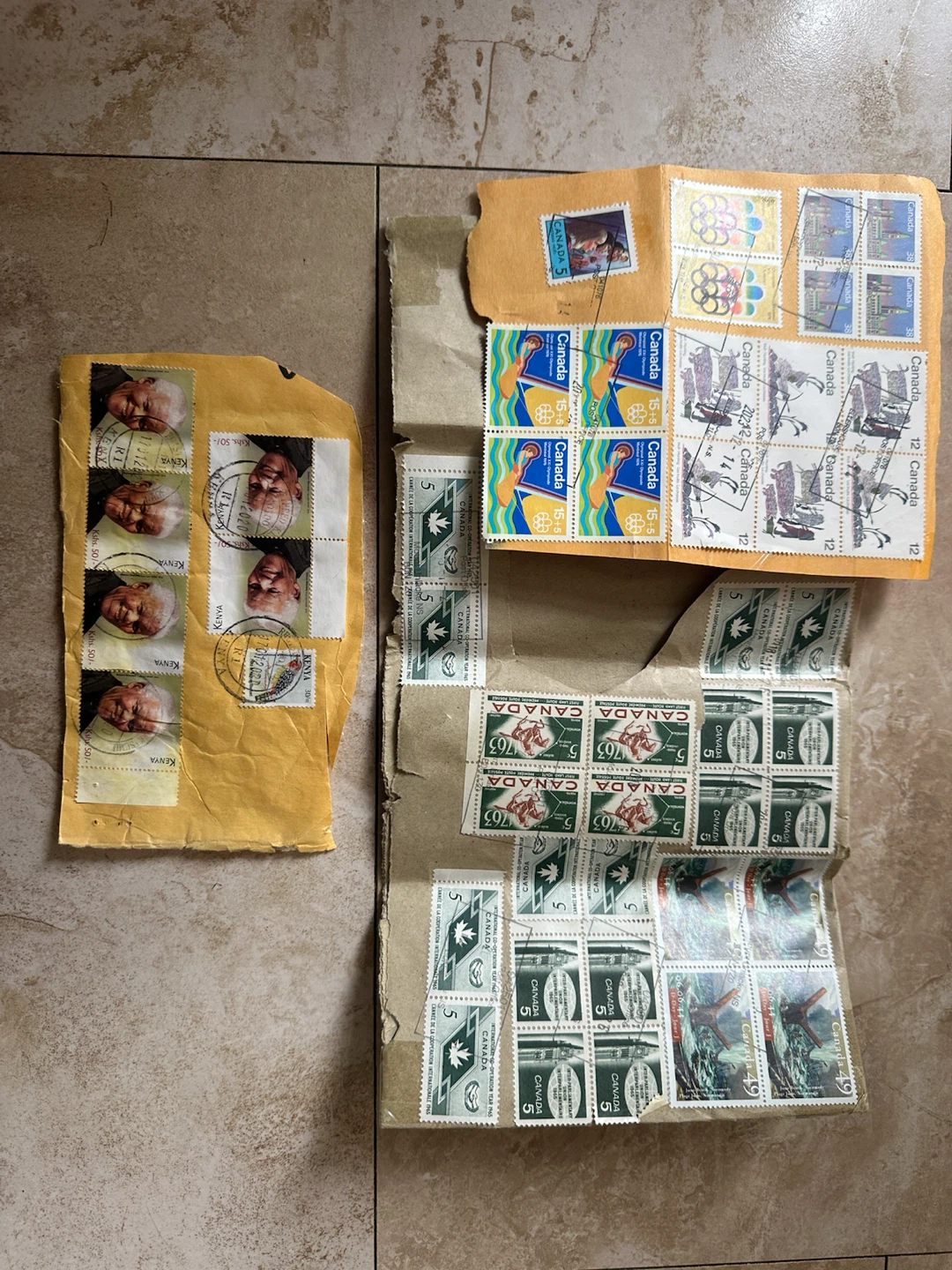 Collection of Canadian and Kenyan Stamps