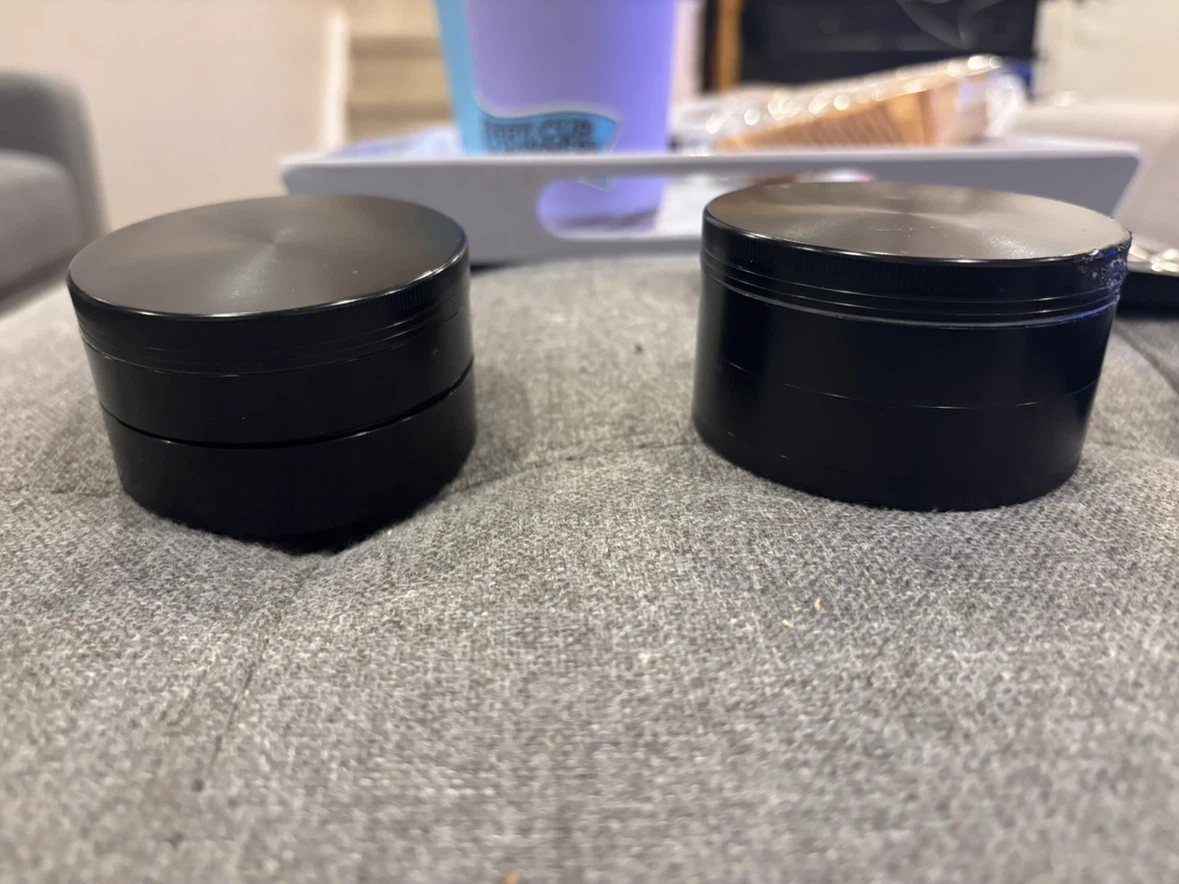2 Black Metal Herb Grinders