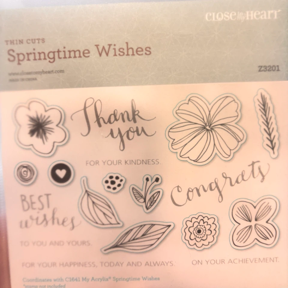 Close to My Heart Springtime Wishes Thin Cuts