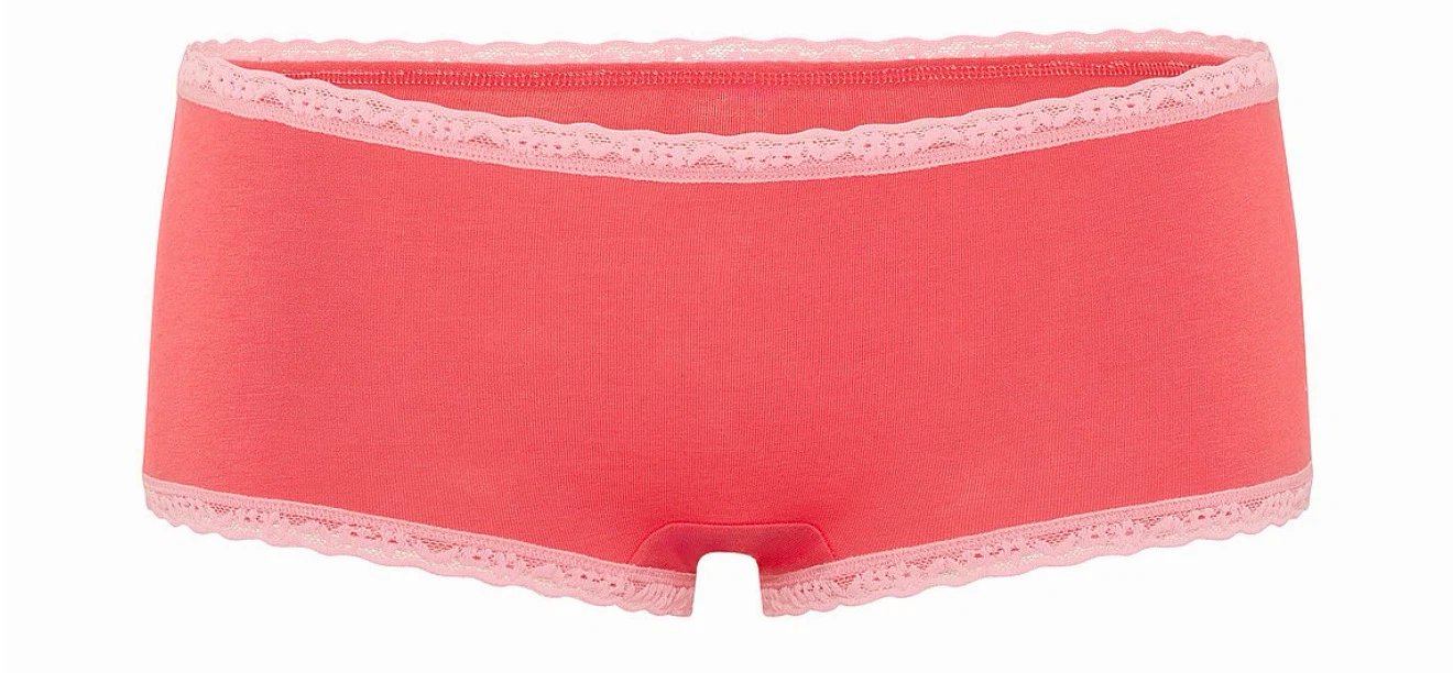 Victoria Secret Coral Pink Boy Short Panties with Lace Trim - photo 3