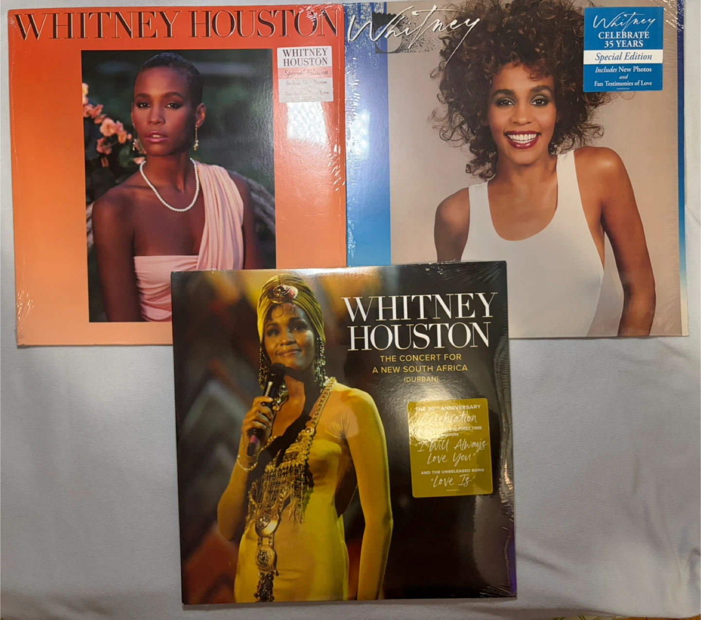 Whitney Houston 3 Vinyls “Celebrate 35 Years” “Durban”