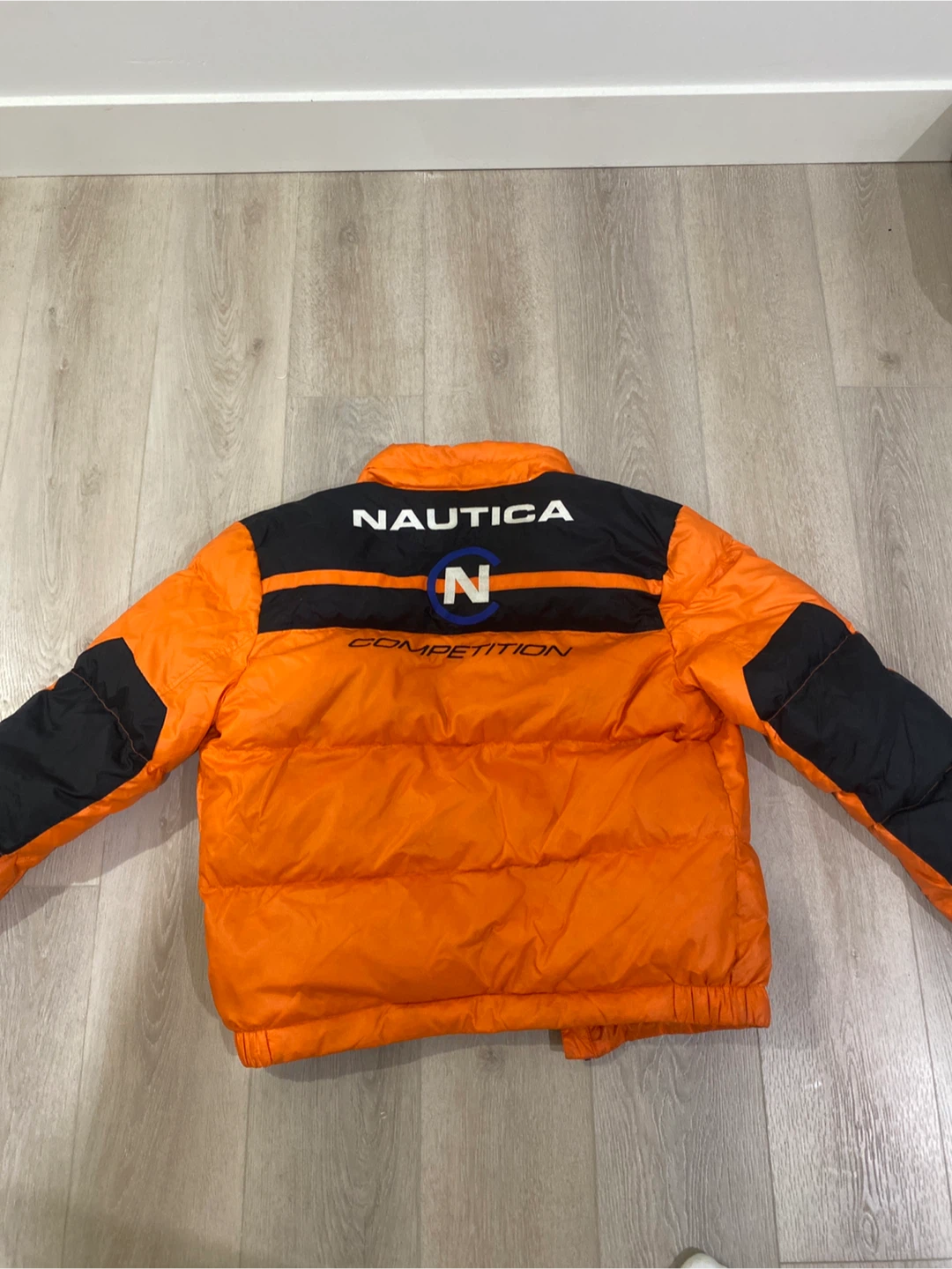 Nautica Competition Orange Puffer Jacket