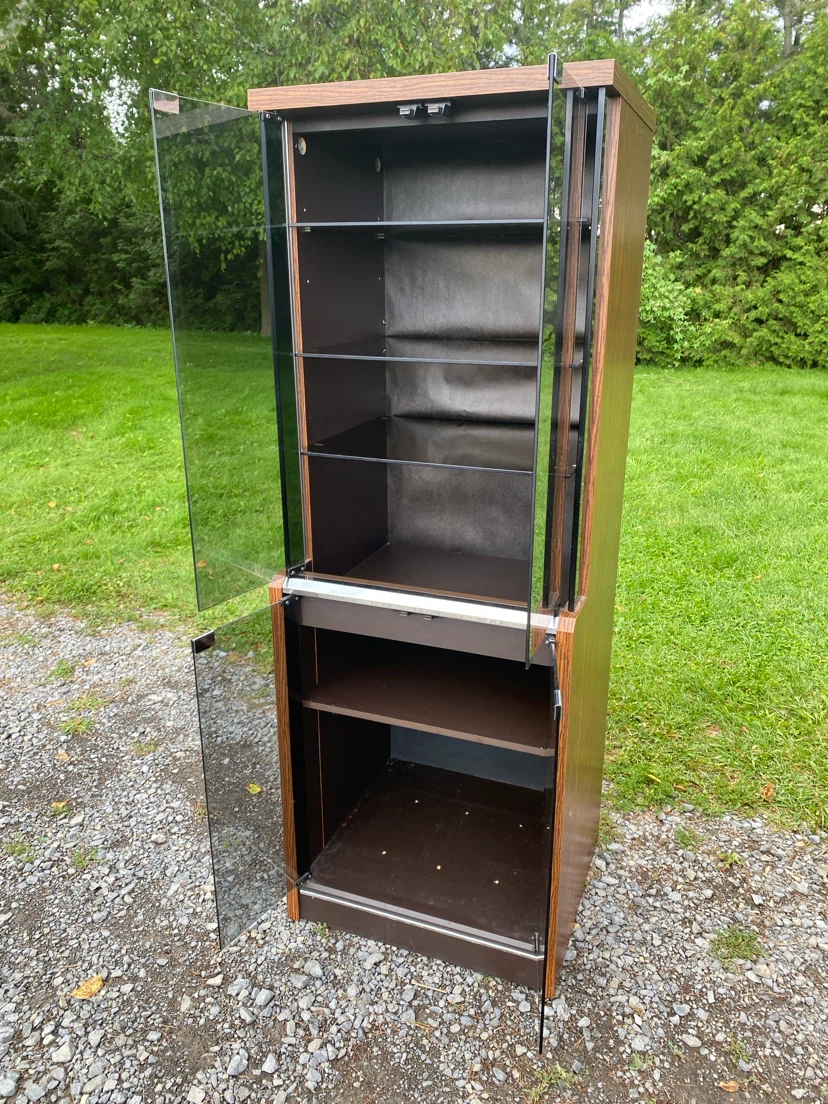 Vintage Smoked Glass Storage / Curio Cabinet (CAN DELIVER) - photo 2