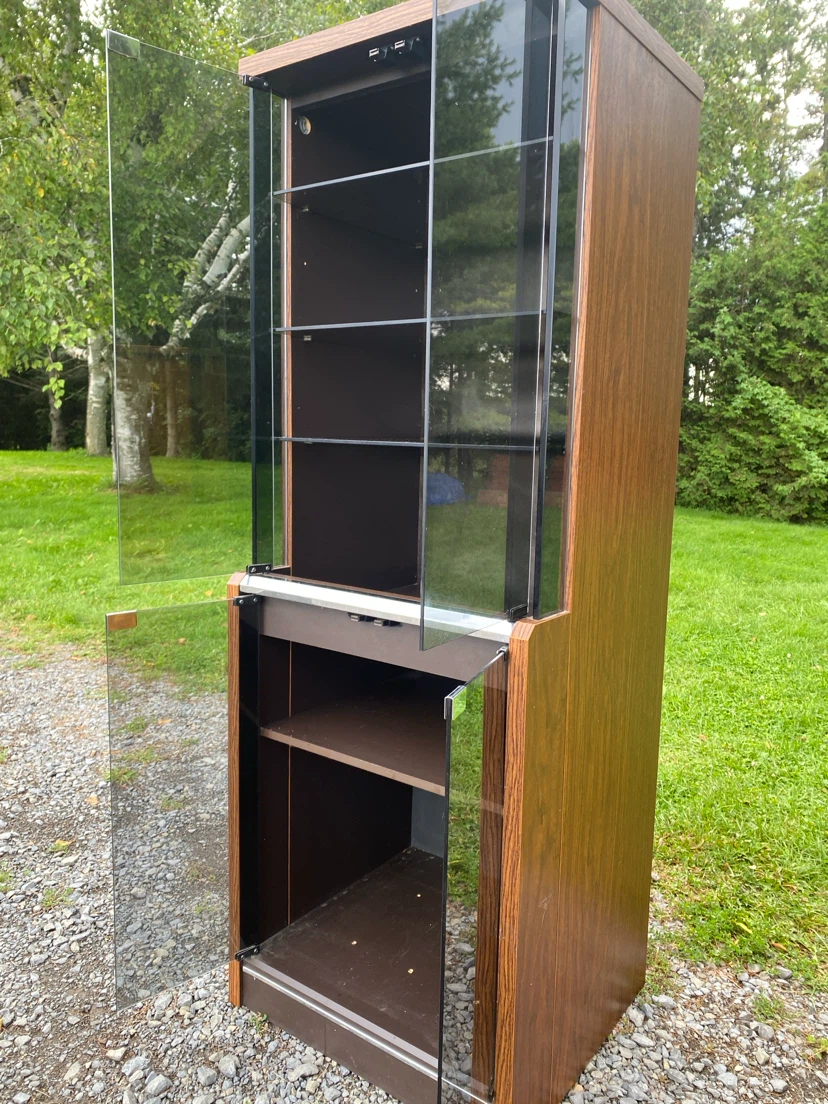 Vintage Smoked Glass Storage / Curio Cabinet (CAN DELIVER) - photo 3