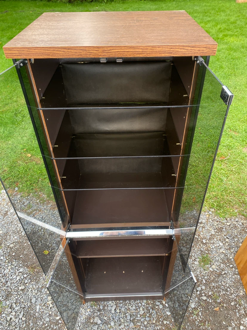 Vintage Smoked Glass Storage / Curio Cabinet (CAN DELIVER) - photo 4