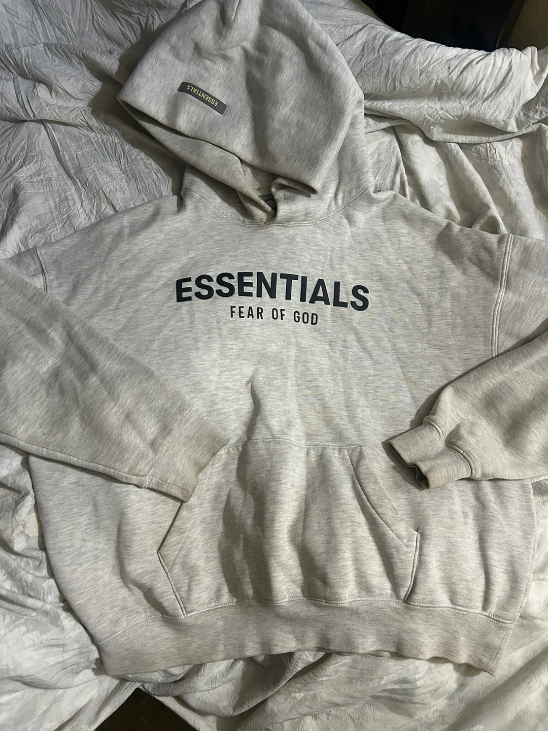 White essential hoodie