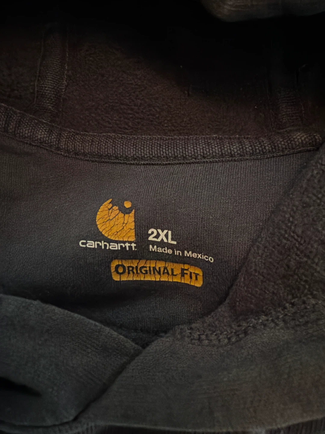 Carhartt Original Fit Logo Hoodie 2XL Black - photo 3