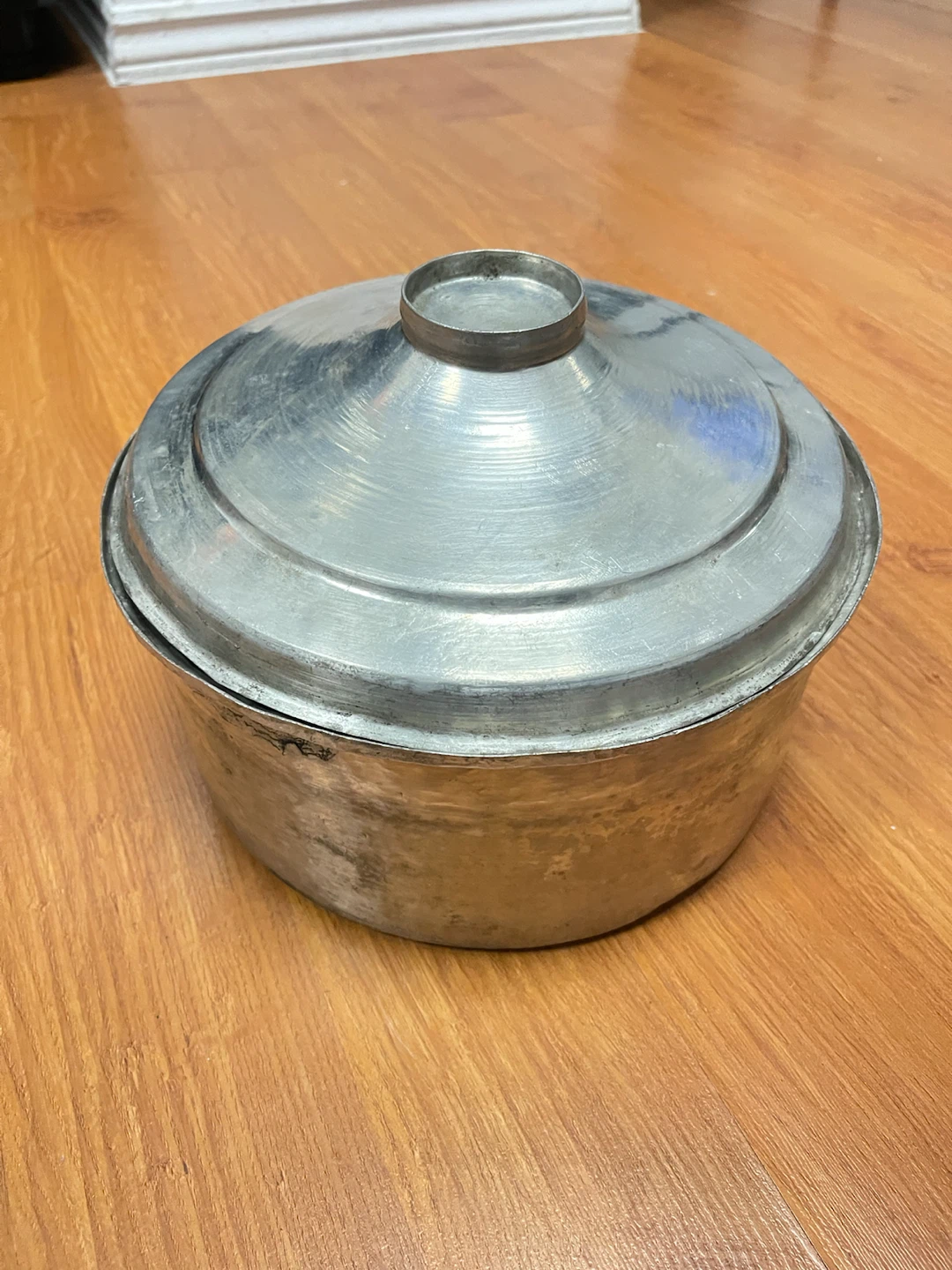 Vintage hammered thick copper Pot with Lid - photo 2