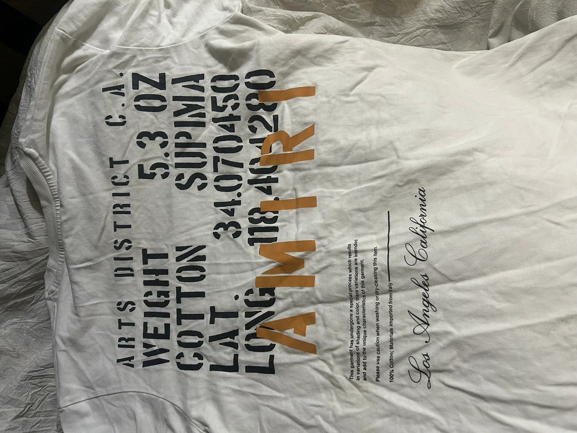 White orange letter Amiri shirt - photo 5