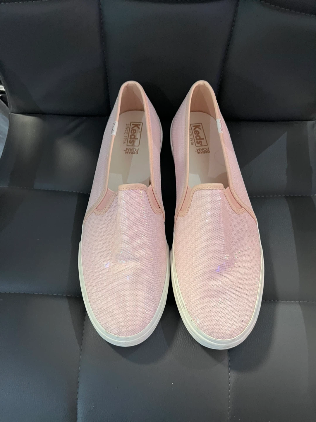 Keds Pink Sequin Slip-On Shoes