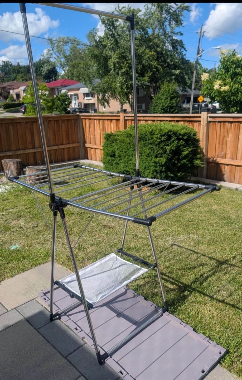 Folding Drying Rack with top hangar with free - photo 2