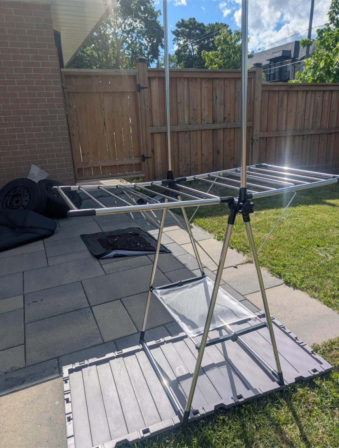 Folding Drying Rack with top hangar with free - photo 3