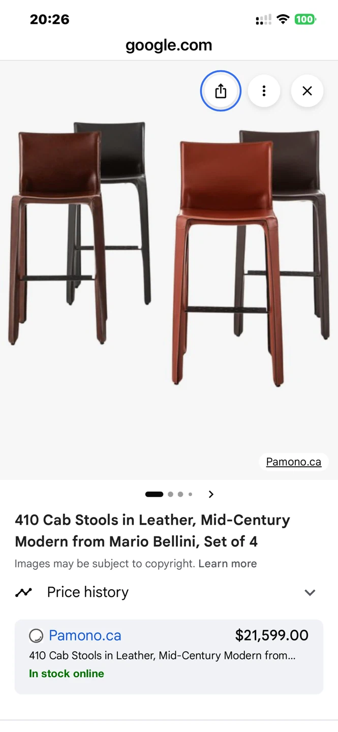 Cassina （Italy）Mario Bellini Cab 410 Leather Stool for Cassina - photo 4